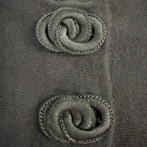 Anthropologie MOTH Black Alpaca Wool Cropped Cardigan XS Textured Knit - Picture 6 of 8